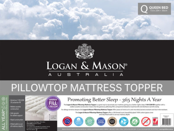 logan and mason pillow top mattress topper reviews